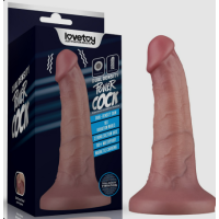 Lovetoy Dual Density Power Cock- 6" Vibrating Dong Flesh